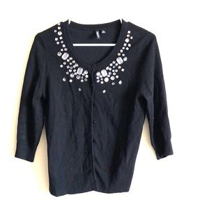 Black, jeweled Cardigan